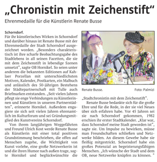 Schorndorfer Nachrichten vom 04.07.2022 - Chronistin mit Zeichenstift
