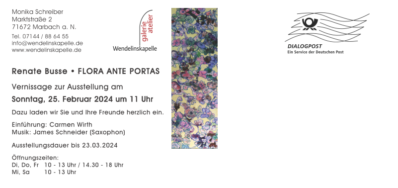 Einladung: Renate Busse - FLORA ANTE PORTAS
