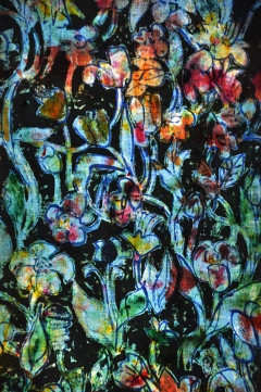 Tulpenfahne, Ausschnitt - Acryl-Stoff, 62x165cm - 2012