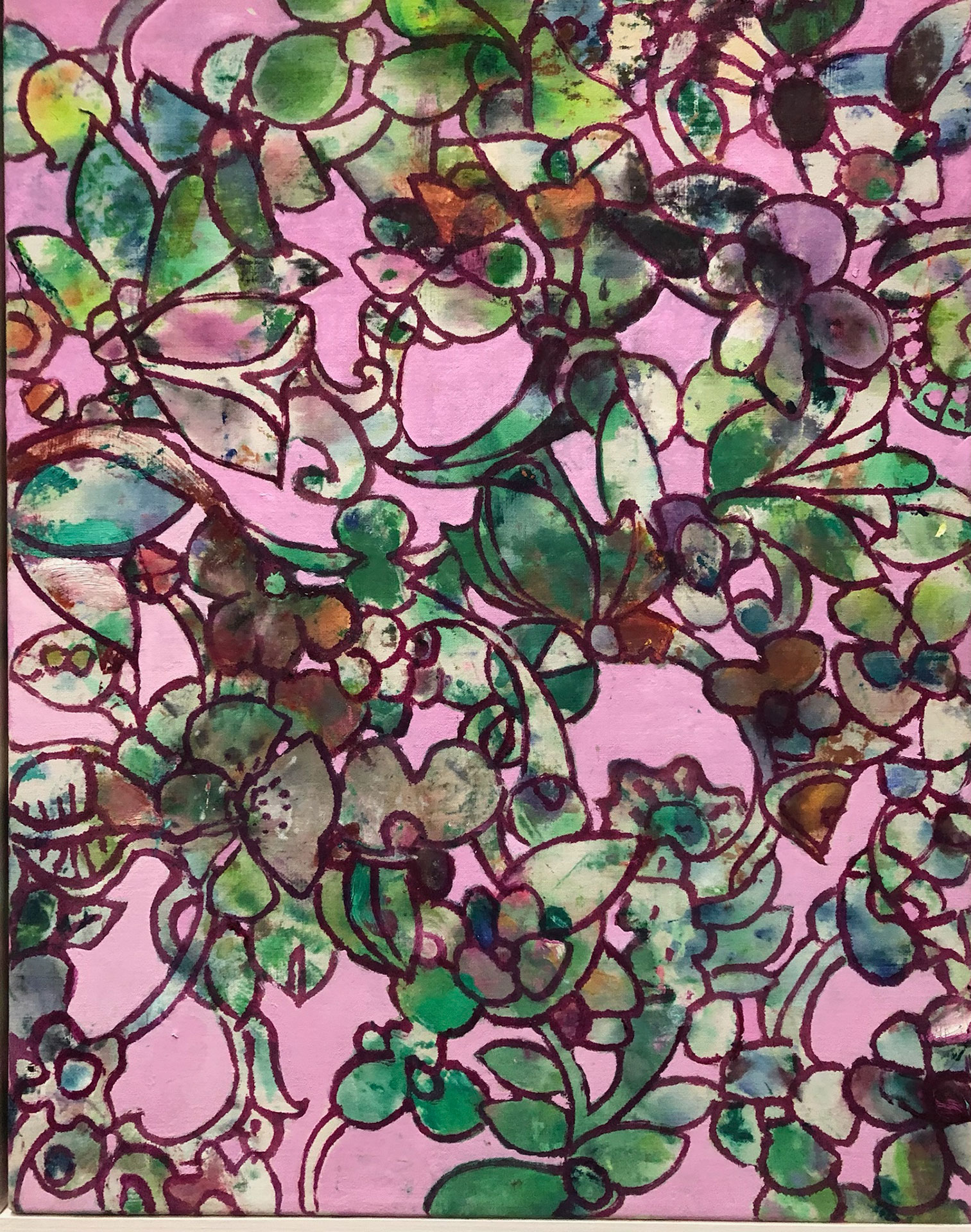 2024 Renate Busse: "Arabeske" - Ölbild auf Leinwand - 40x50cm